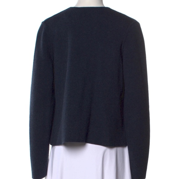 Akris 100% Cashmere Crew Neck Sweater in blue - Picture 4 of 15